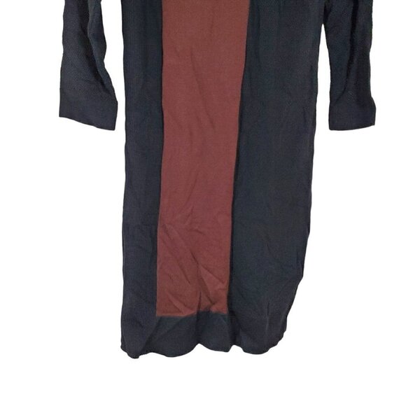 Kuit Kuit Cowl Neck Sweater Dress‎ Navy Red Colorblock Womens XS See-Through - Picture 7 of 9